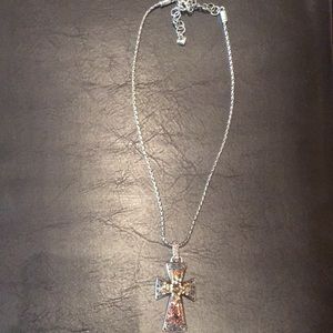 Shimmering Cross Necklace